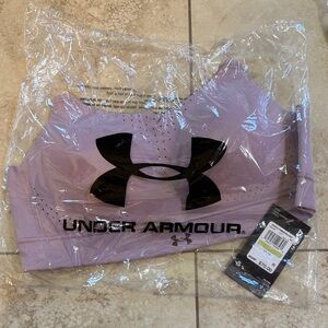 Under Armour Lavender Sports Bra with Black Logo
